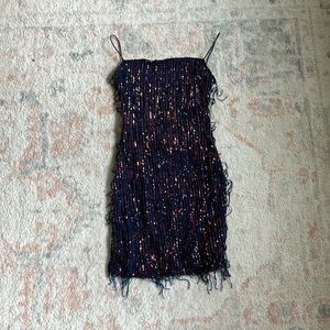 Windsor sequin open back dress